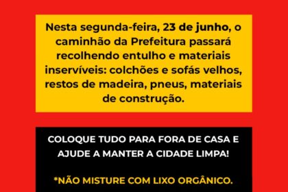 Coleta de Entulhos Bairro São Manoel Pilar do Sul