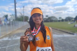 Pilar se despede da competição com medalhas de Bronze e Prata no Atletismo Feminino