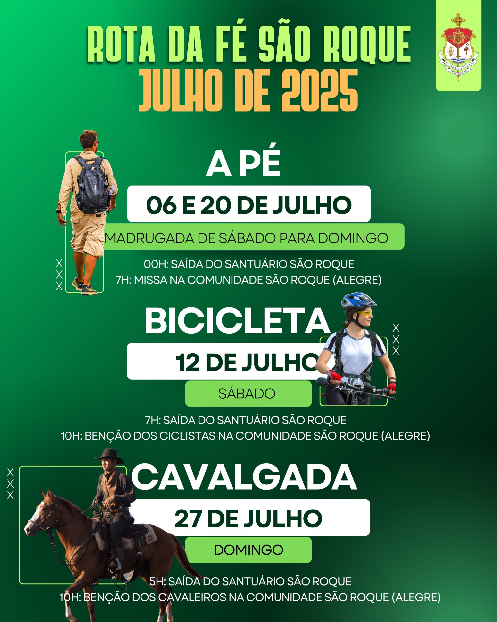 Rota da Fé São Roque julho 2025