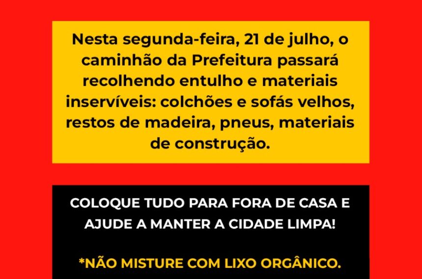 Coleta de Entulhos Bairro Ayub Pilar do Sul