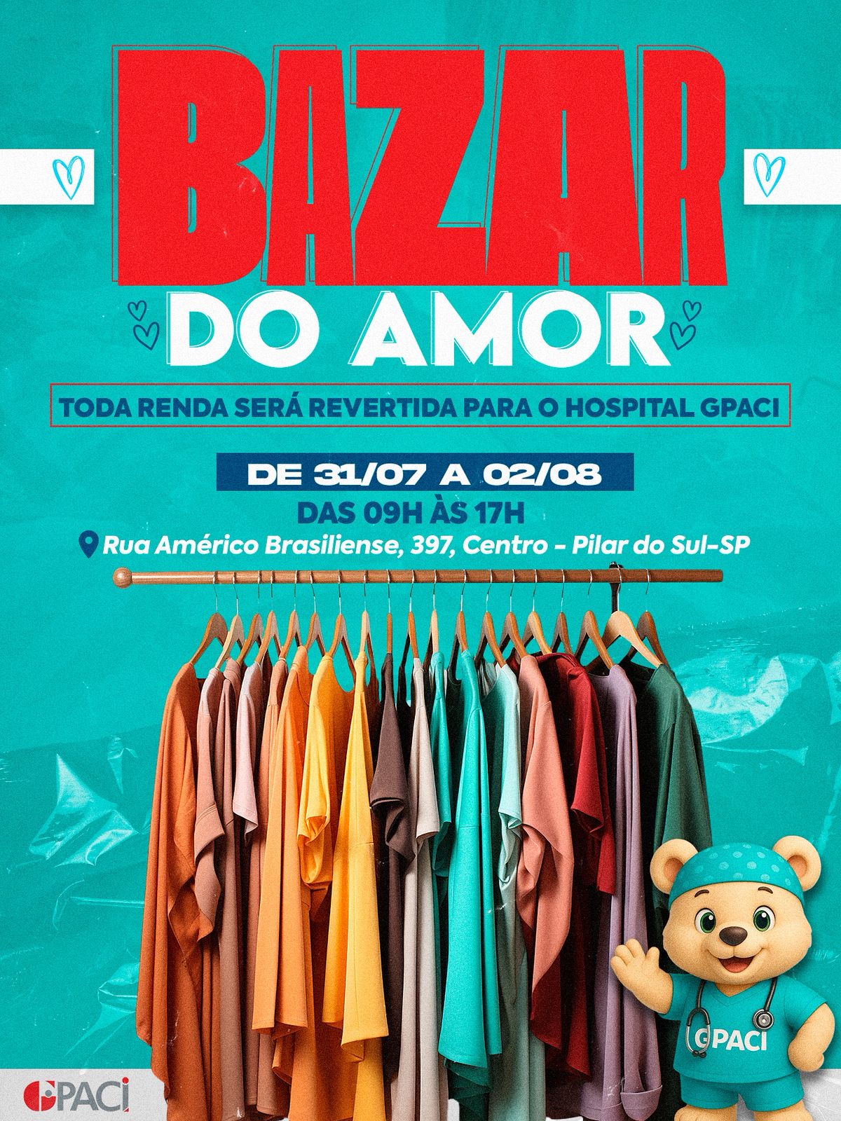 O Bazar do Amor em Prol ao GPACI Pilar do Sul