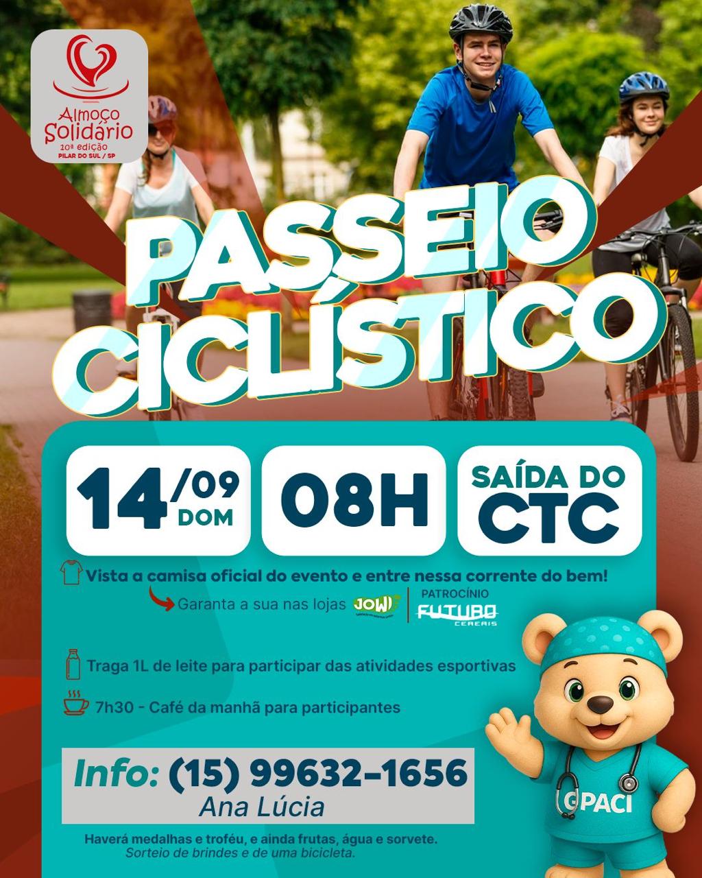 O próximo domingo, 14 de setembro, promete ser inesquecível em Pilar do Sul. A cidade se une para celebrar a solidariedade com um dia inteiro de atividades que combinam esporte, diversão e um delicioso almoço beneficente — tudo em prol do Hospital GPACI