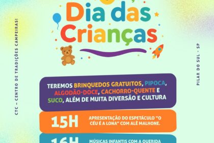 Dia das Crianças em Pilar do Sul promete uma tarde de muita diversão, arte e cultura