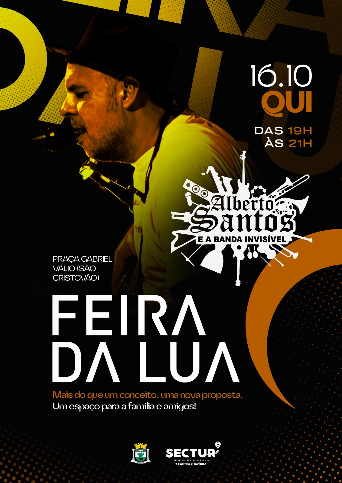 Feira da Lua Pilar do Sul 16-10 show com Alberto Santos e a Banda Invisível